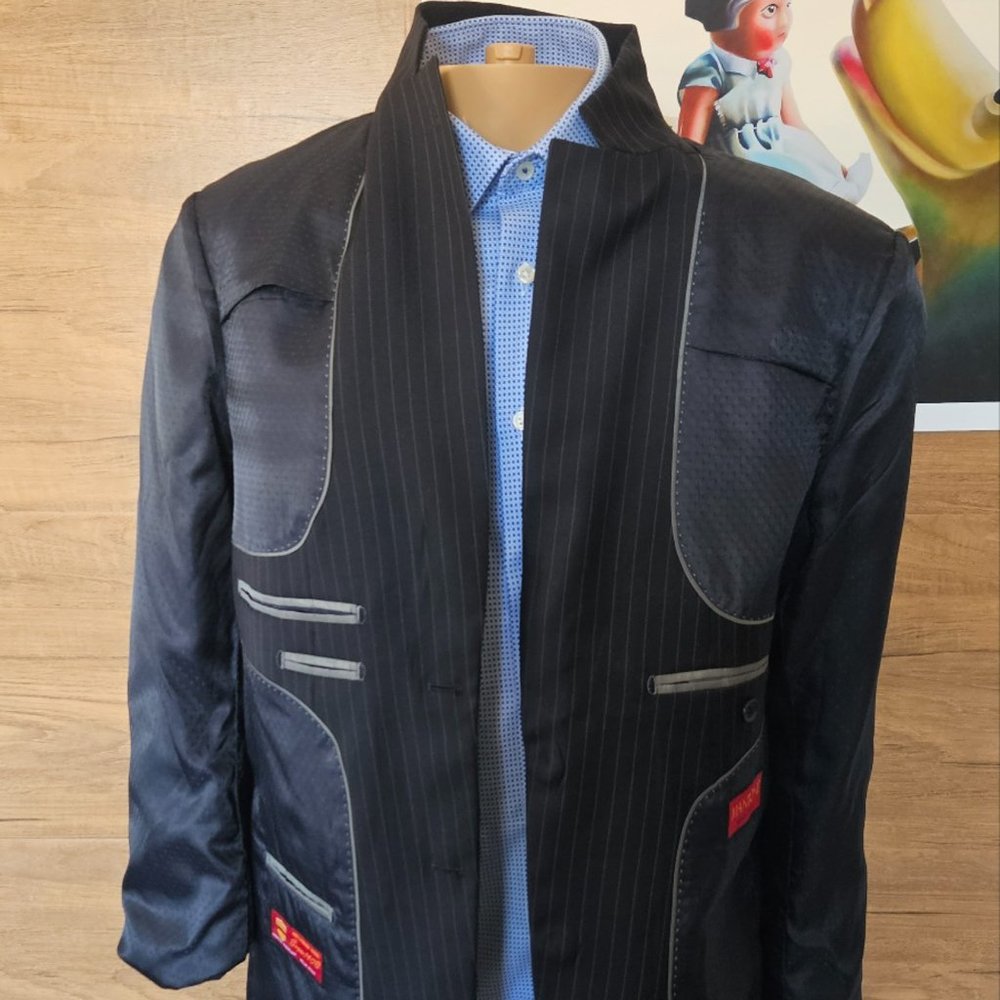 Mantoni Mens Blazer Sports Coat 2 button Casual Jacket Size 38R Wool Suit - Picture 7 of 14